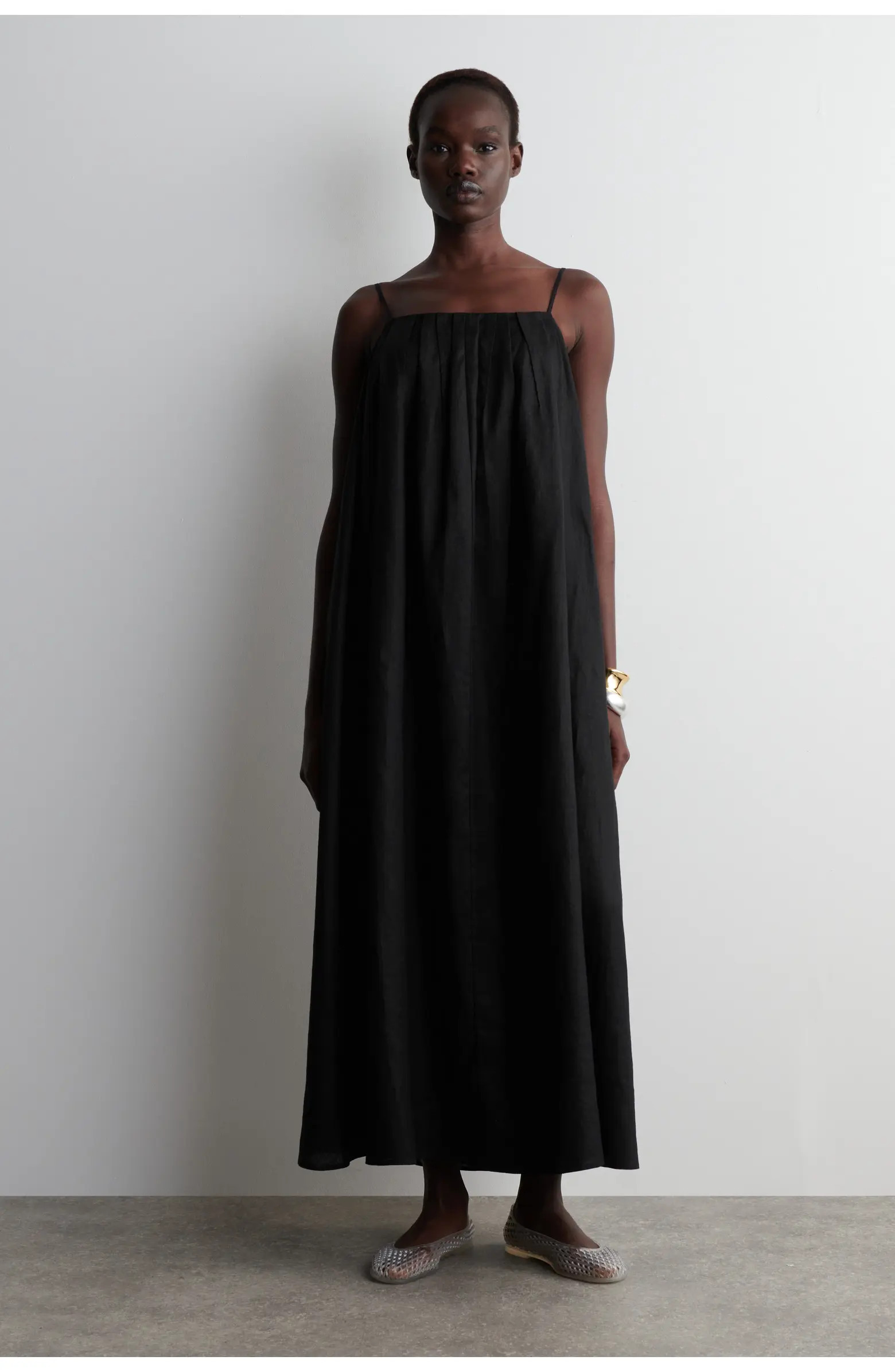 COS Pleated Linen Maxi Dress | Nordstrom | Nordstrom