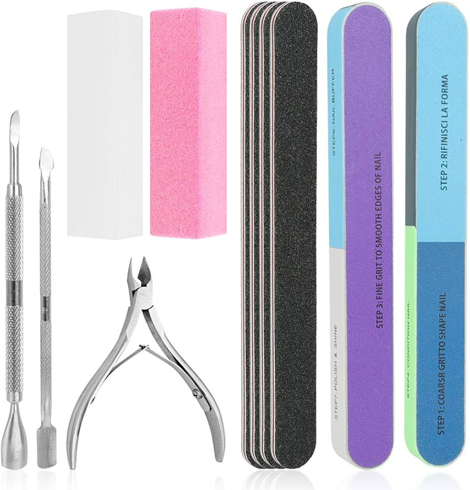 Nail File Set, WOVTE 11 Pcs Nail Files Block 7 Ways Buffer Block Buffer Block Sponge Polished, Co... | Amazon (CA)