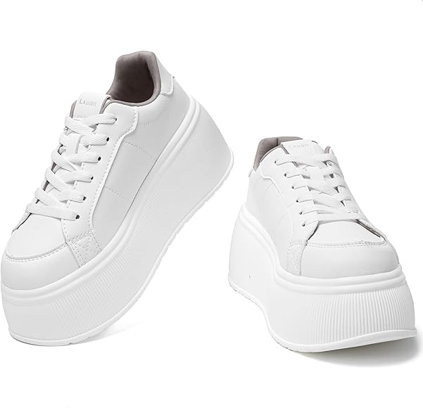 Women's Thick-Soled Fashion Sports Shoes Classic Wedge Casual Lightweight Low-top Walking Shoes | Amazon (US)