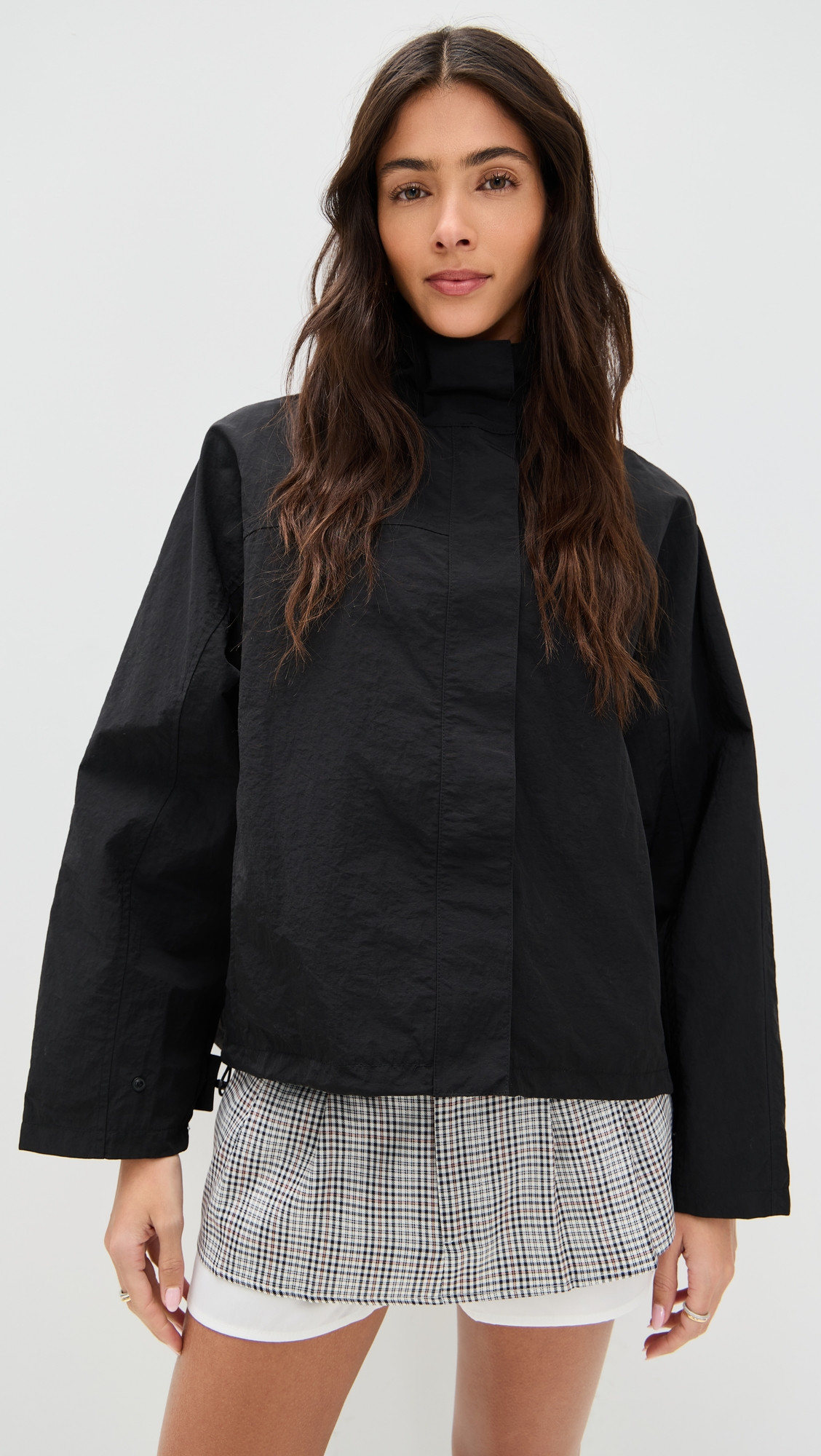 Lioness Shoreline Windbreaker Jacket Noir M | Shopbop