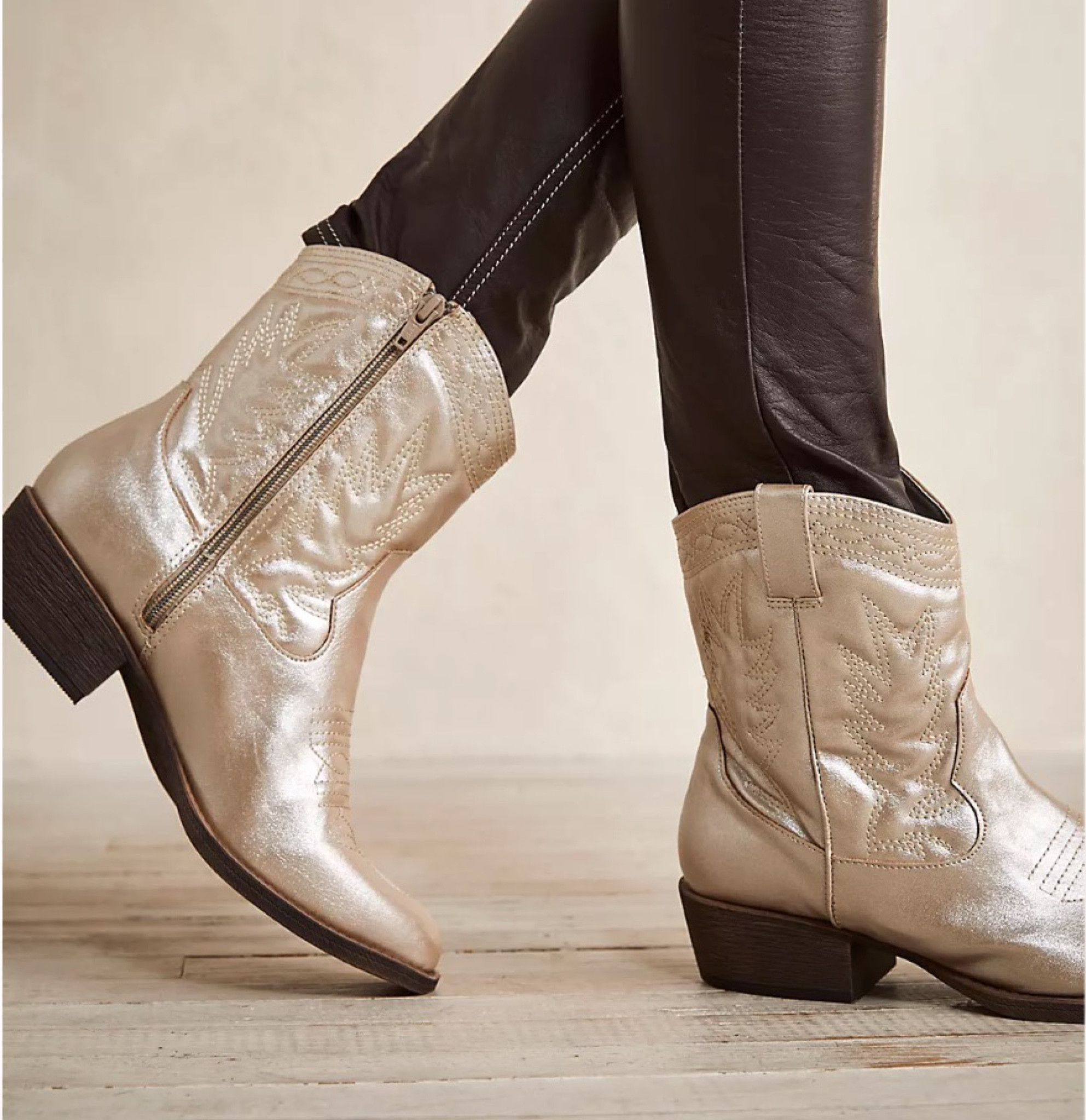 Free People Metallic Boots !!! Obsessed w these 

Fall boots, fall booties, metallic, cowboy boots, western, fashion, fall fashion, autumn, fall shoes

#LTKstyletip #LTKunder100 #LTKunder50