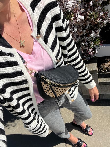 Amazon J.Crew dupe cardigan in a medium
Target tee in a medium 
Gap jeans and my true size 27 regular , I did cut some length off of them to make them ankle length
Crossbody fanny pack is not online yet. I will post the second it is.

#LTKfindsunder50 #LTKstyletip #LTKsalealert