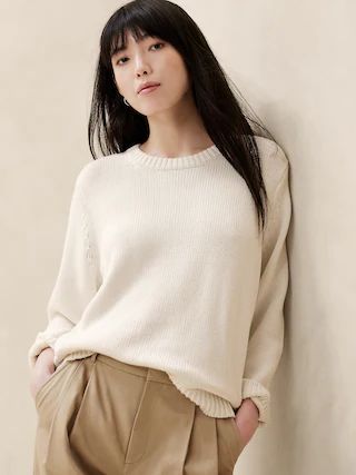 Oversized Textured Sweater | Banana Republic Factory