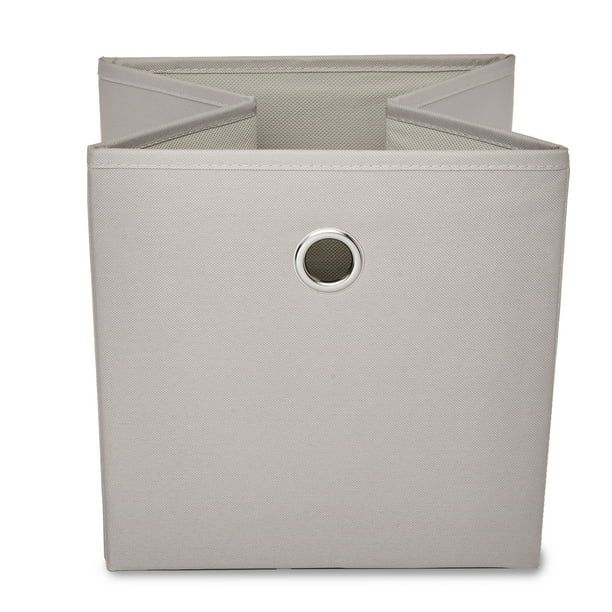Mainstays Collapsible Fabric Cube Storage Bin (10.5" x 10.5") - Gray Pumice | Walmart (US)
