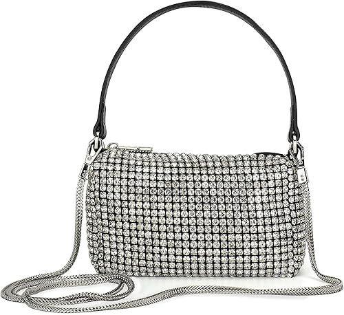 Montana West Crystal Rhinestone Crossbody Bags for Women Bling Purse Mini Top Handle Handbag Chai... | Amazon (US)