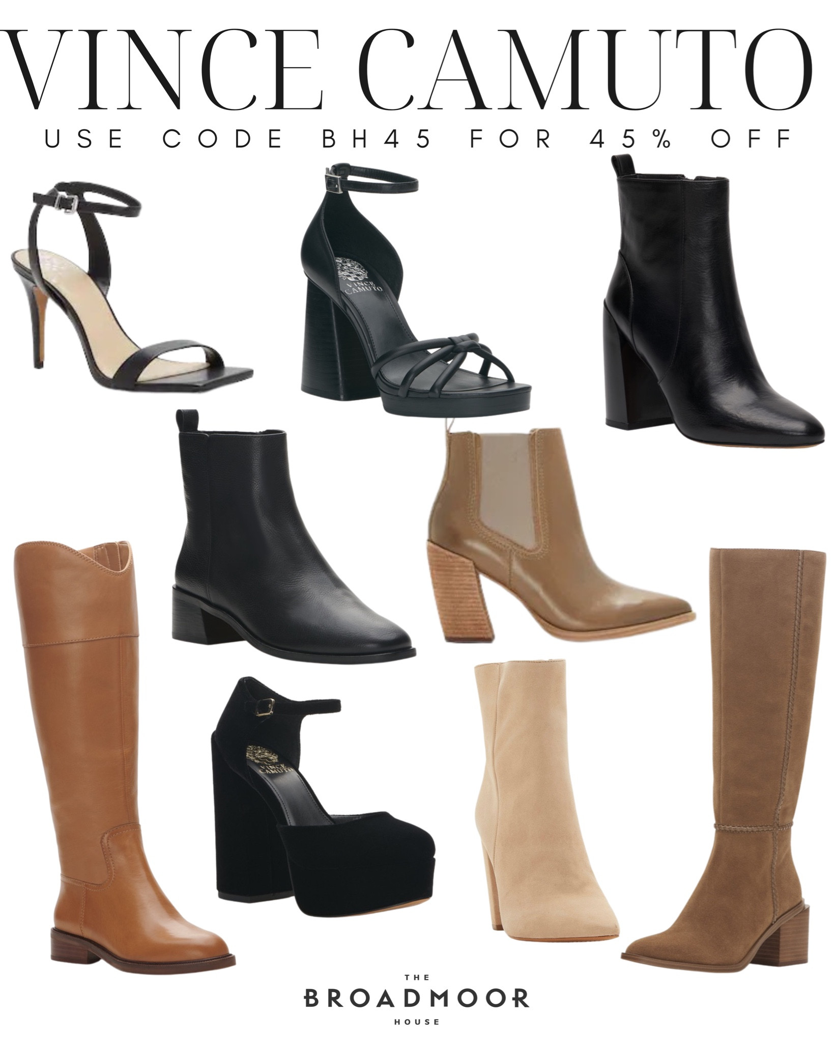 Vince Camuto Black Friday sale!! Use code BH45 for 45% off!!!



Fall boots, holiday heels, tall boots, booties, platform heels, holiday outfits, winter fashion, fall fashion, winter outfit, fall outfit, Christmas outfit, holiday party style

#LTKSeasonal #LTKCyberweek #LTKshoecrush