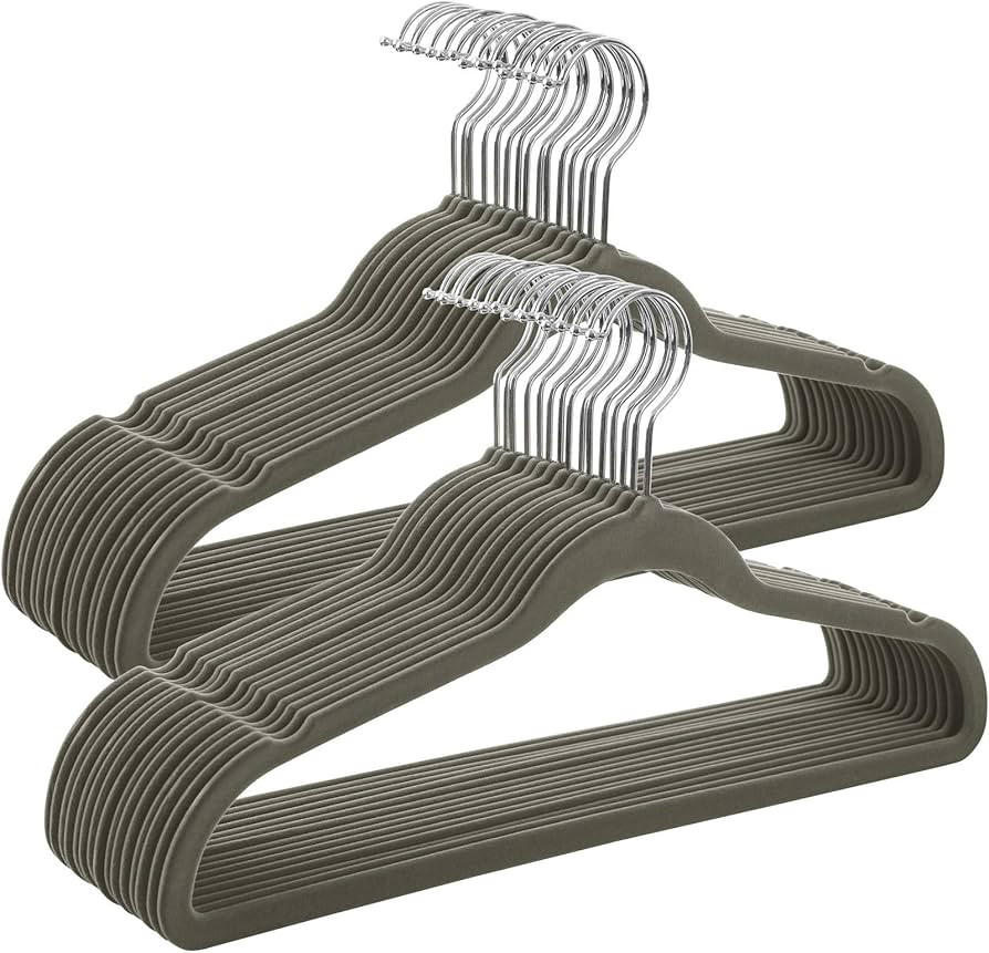 SONGMICS Set of 30 Velvet Hangers, 41.5 cm Wide, Space-Saving, High Load Capacity, with 360° Swi... | Amazon (UK)