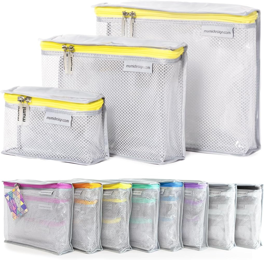 MUMI Travel Toiletry Bag Set of 3 – Clear TSA Approved Toiletry Bags for Women – Reusable Wat... | Amazon (US)