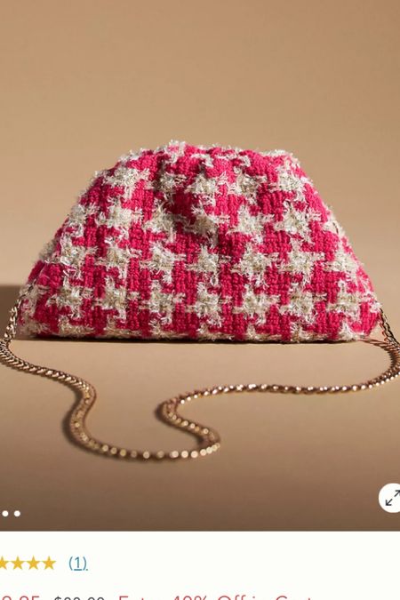 The perfect New Years Eve clutch with chain. Pink houndstooth Bottega inspired 

#LTKstyletip #LTKsalealert #LTKparties