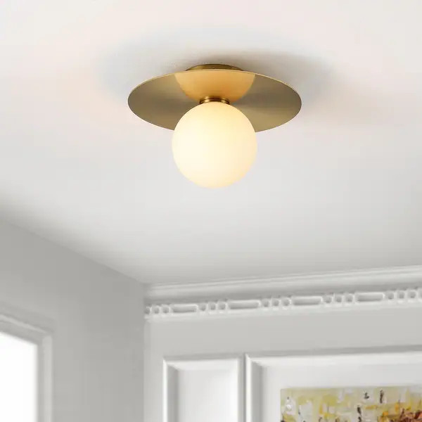 SAFAVIEH Lighting Finlay Flush Mount - 12" W x 12" D x 8" H | Bed Bath & Beyond