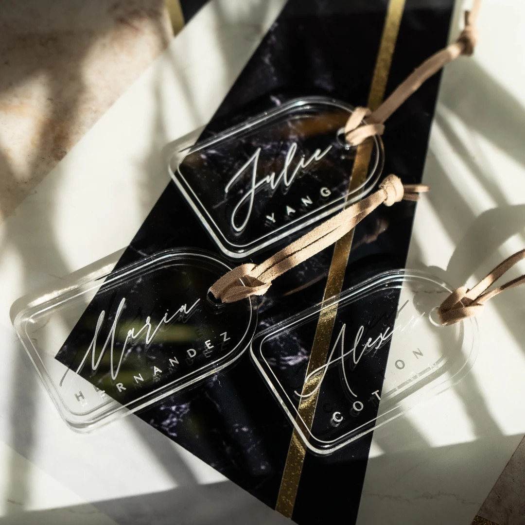 Personalized Engraved Clear Acrylic Tag  Luggage Tag  Bag - Etsy | Etsy (US)