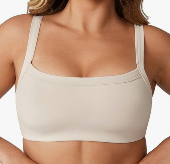 Hugcurve Adjustable Sports Bra Square Neck Wireless Padded Yoga Workout Tops 

 #LTKActive #LTKU #LTKSaleAlert