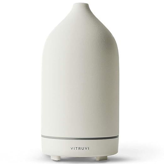 Vitruvi Stone Diffuser, Ceramic Ultrasonic Essential Oil Diffuser for Aromatherapy | Amazon (US)