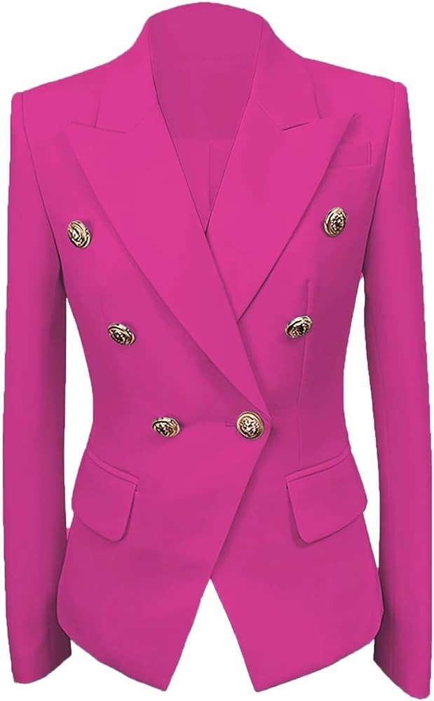 Womens Casual Blazers Long Sleeve Lapel Button Suit Jackets Slim Fit Work Office Blazer Jacket fo... | Amazon (US)