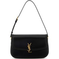Saint Laurent Black Leather Medium Solferino Shoulder Bag | Balardi (US & Canada)