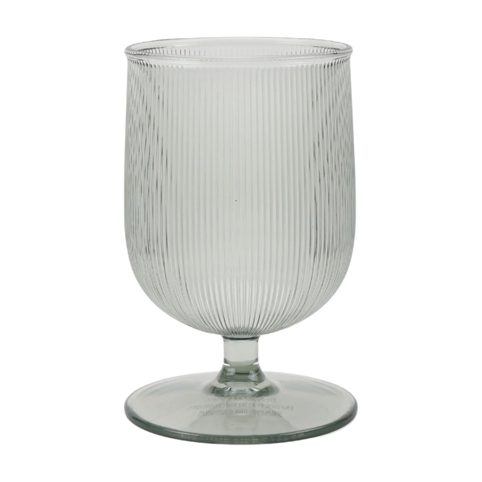 Better Homes and Gardens Ribbed 12-Ounce Tritan Green Goblet for Everyday Use | Walmart (US)