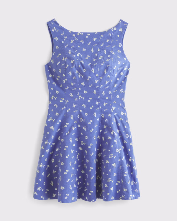 The A&F Mila High-Neck Stretch Mini Dress | Abercrombie & Fitch (US)