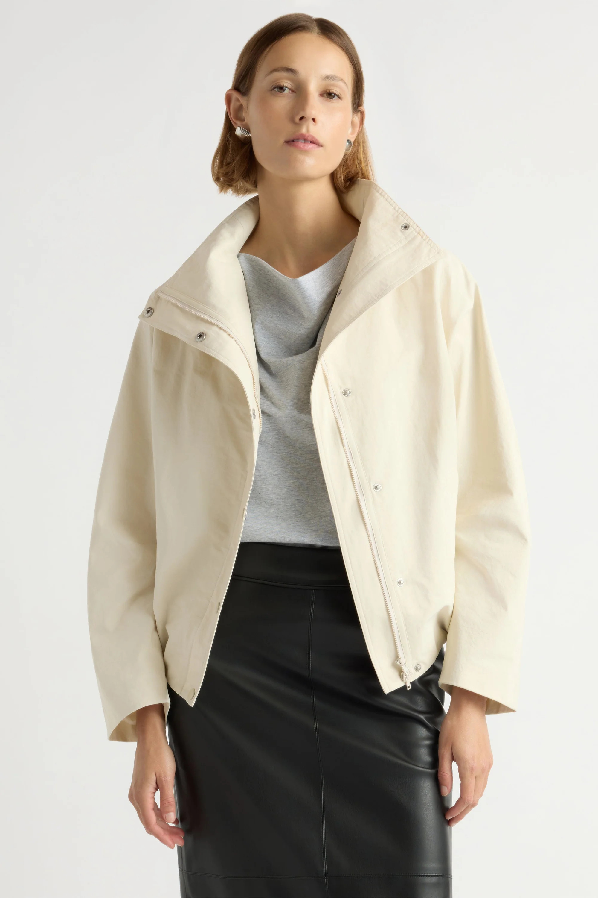 Padma Two-Way Zip Collared Jacket | Modern Citizen