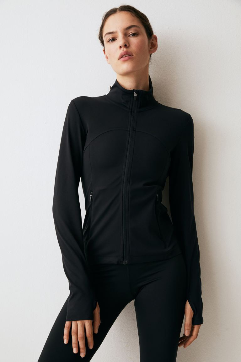 SoftMove™ Activewear Shirt Jacket - Black - Ladies | H&M US | H&M (US + CA)