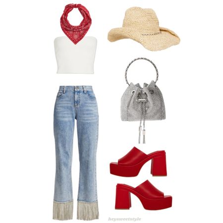 Red, white, & Rhinestones Nashville outfit 🍒🤍💎

#LTKstyletip #LTKFestival #LTKFind