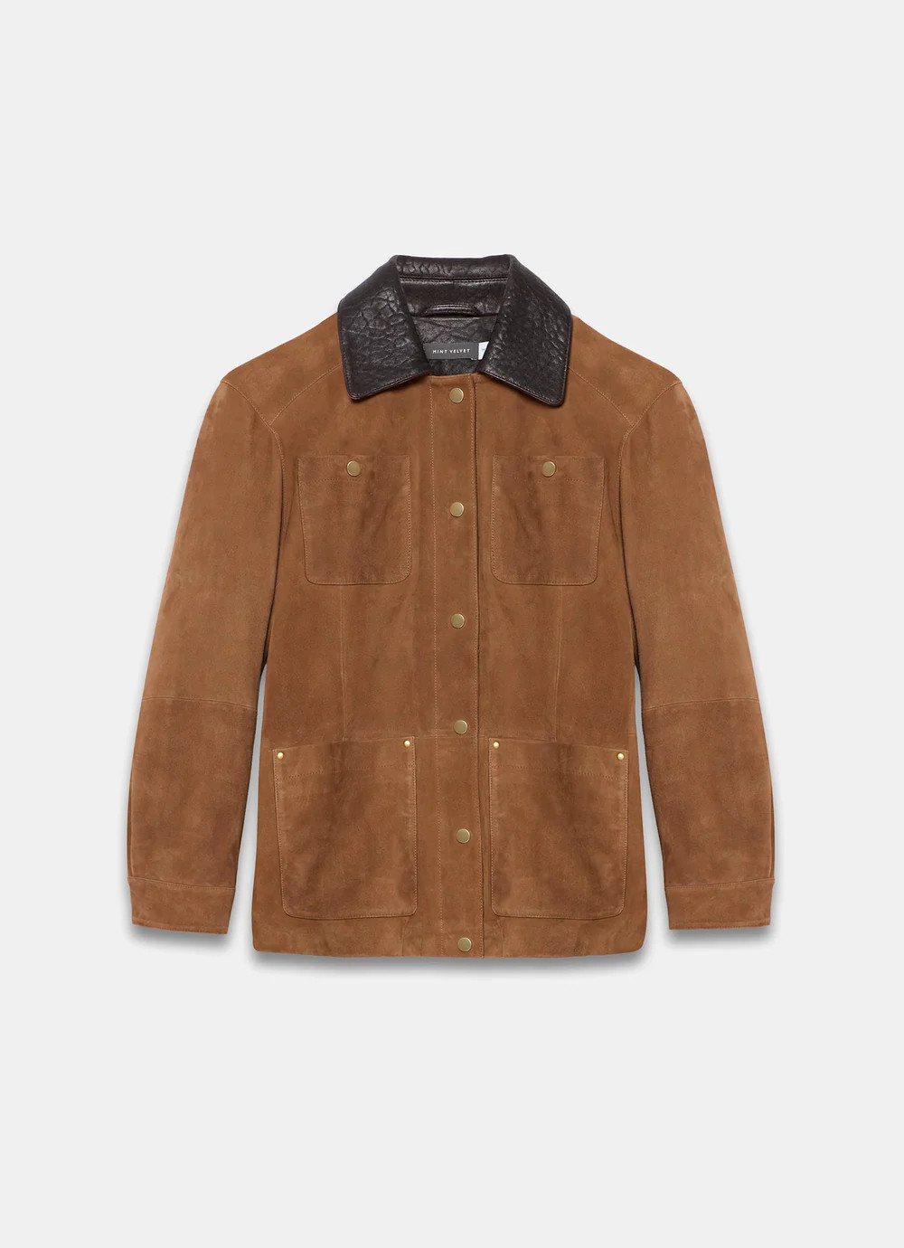 Tan Suede Barn Jacket | Mint Velvet