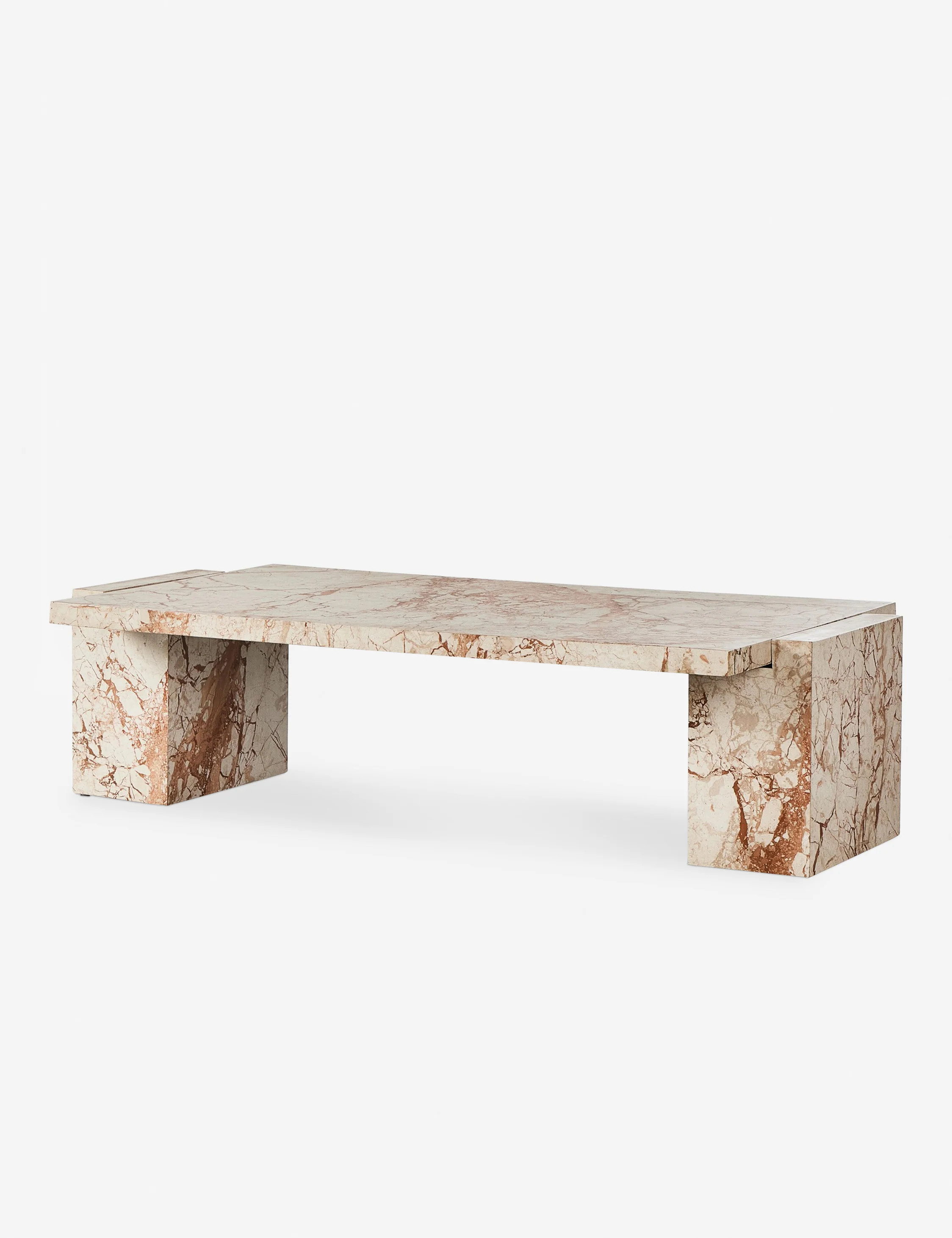 Barredo Coffee Table, Cream Marble | Lulu and Georgia 