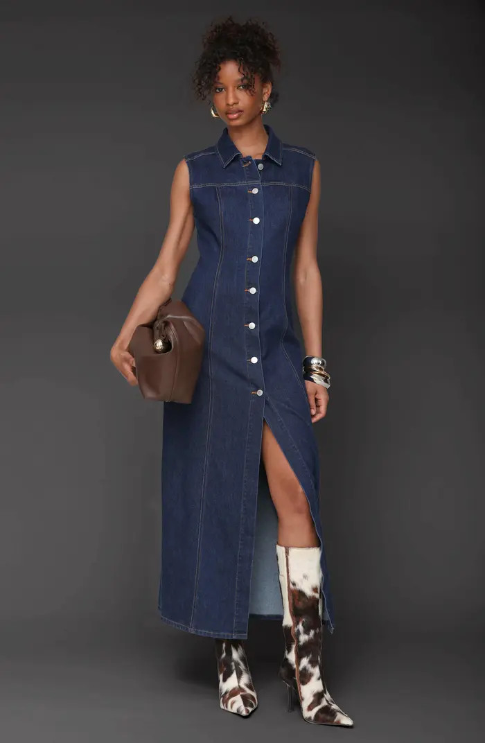 Sleeveless Denim Maxi Dress | Nordstrom