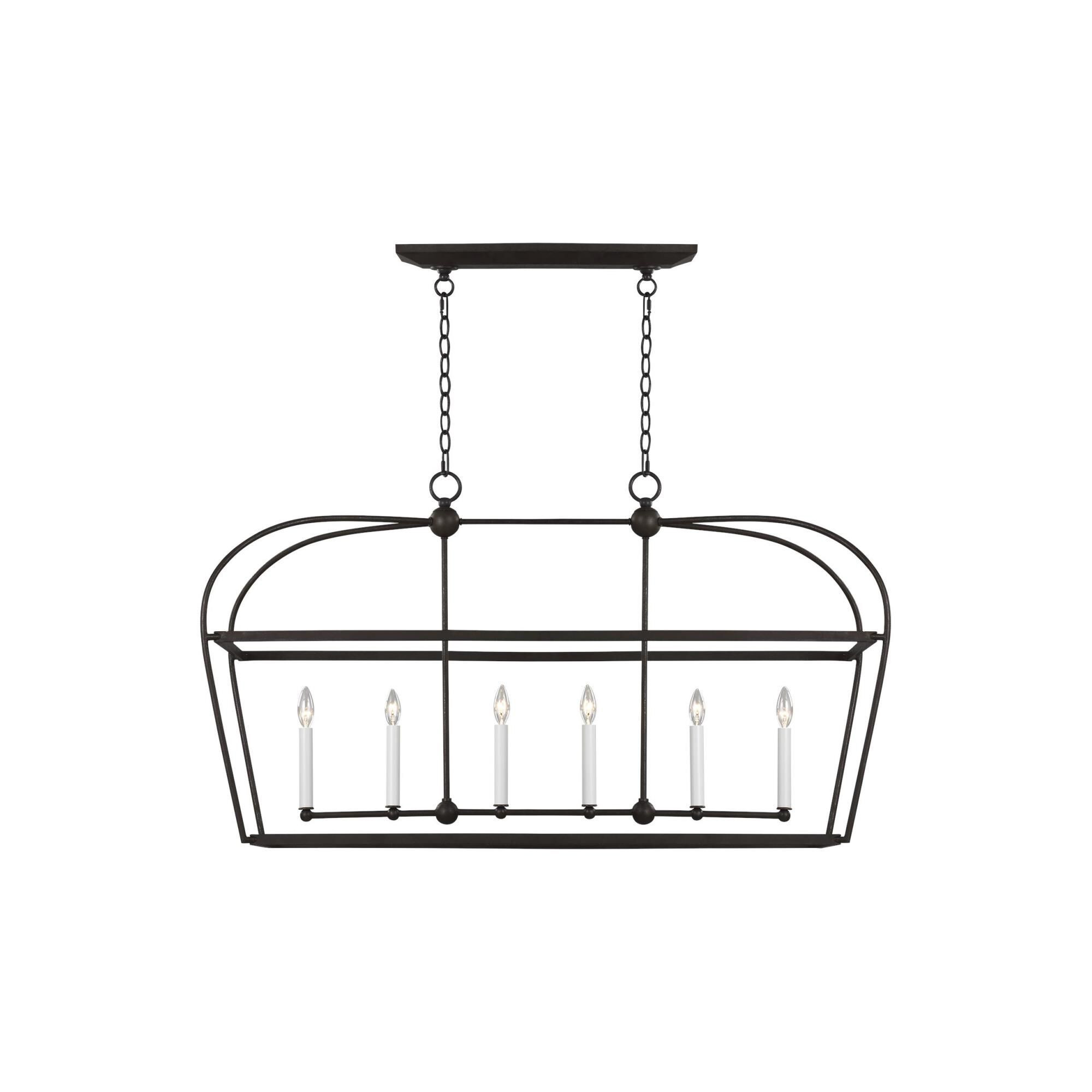 Chapman & Myers Stonington 49 Inch 6 Light Linear Suspension Light by Visual Comfort Studio Colle... | 1800 Lighting