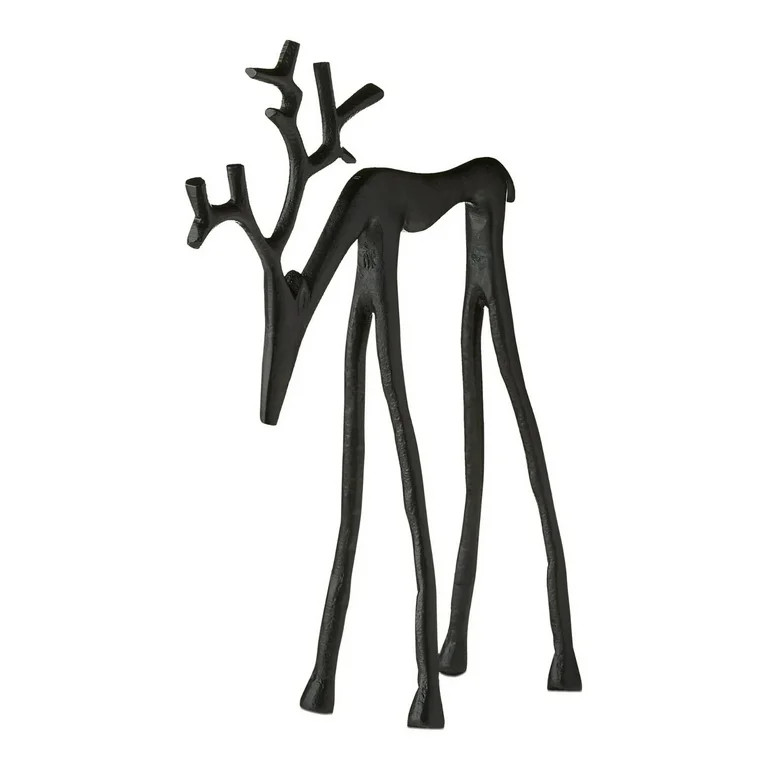Christmas Reindeer Figurines for Centerpieces: Black Iron Reindeer Christmas Decor for Dining Roo... | Walmart (US)