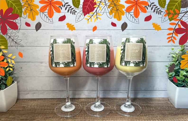 Wine Glass Candle, 100% Soy Wax & Eco-friendly - Etsy | Etsy (US)