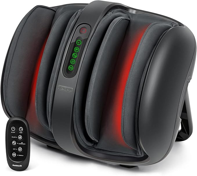 Nekteck Foot Shiatsu Massager, Calf Massage with Heat Therapy, Deep Kneading, Vibration, Compress... | Amazon (US)