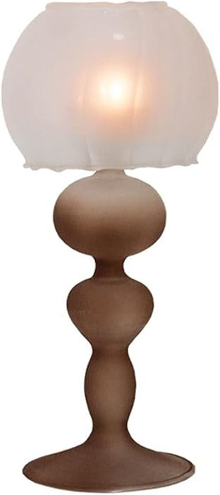 cfycfy987 Candelabra Aromatherapy Candlestick Home Coffee Shop Table Decoration Vintage Frosted G... | Amazon (US)