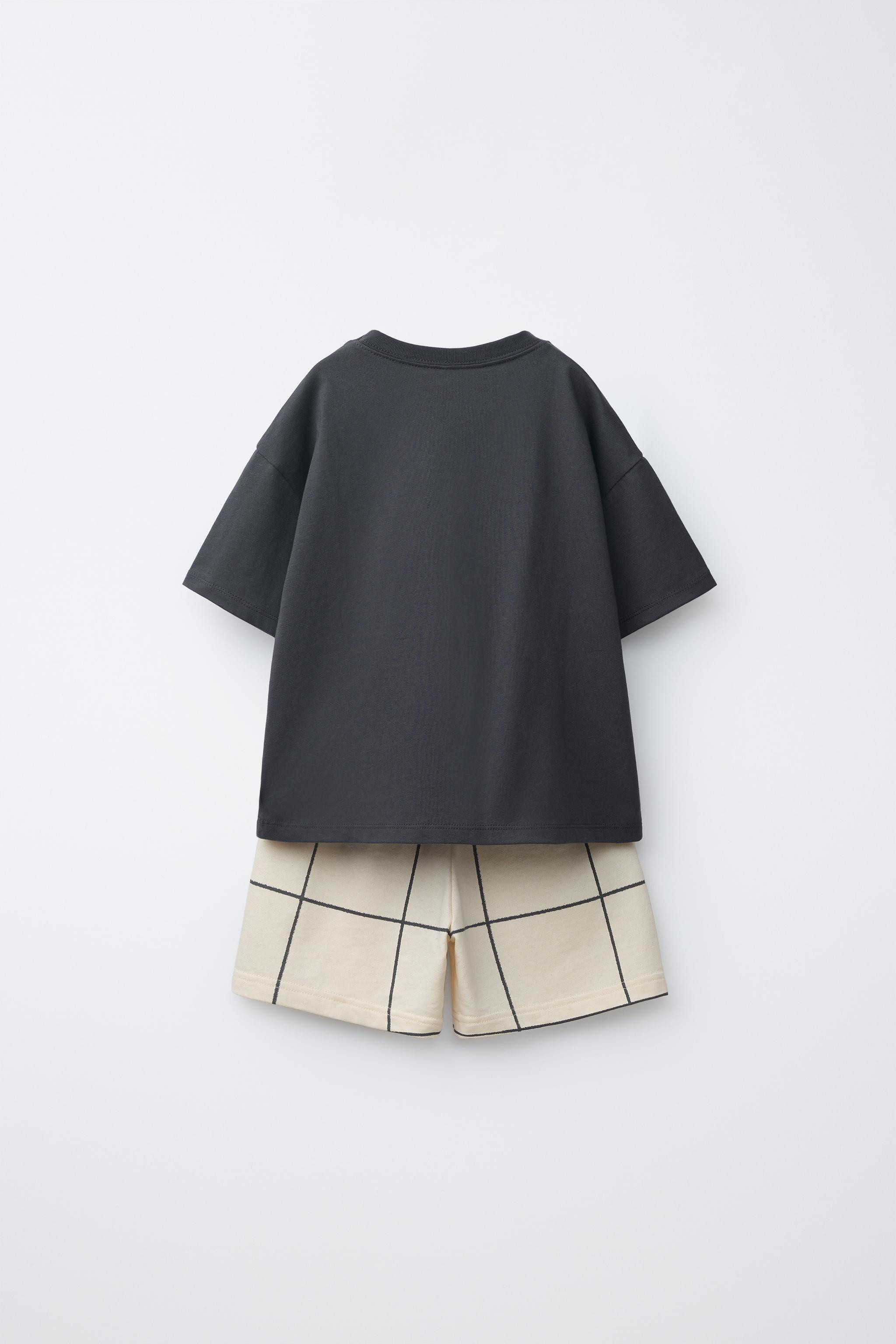 PLAID BERMUDA JOGGING SET | Zara US