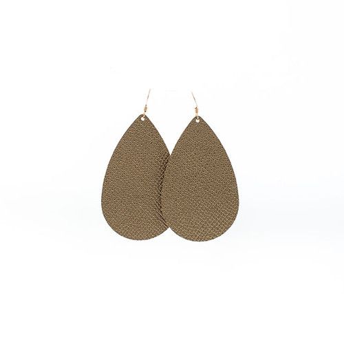 Gala Gold Leather Earrings | Nickel and Suede