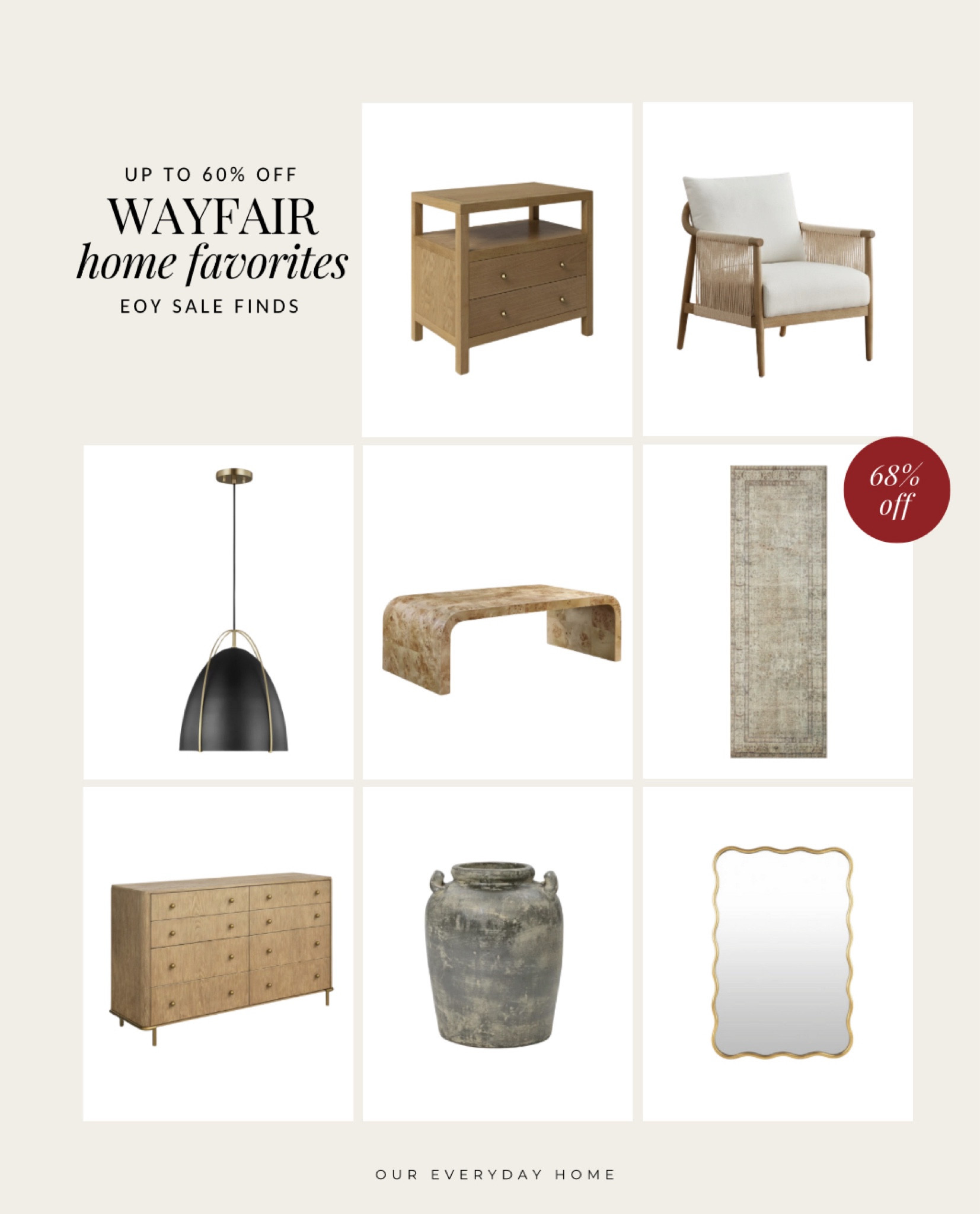 Wayfair is having their EOY sale and tons of finds are up to 60% off! Take advantage of these deals while they last! 

home decor, dresser, bedroom, bedding, kitchen light fixture, nightstands, console table, Area rug, console table, wall art, swivel chair, side table, dining room, home office, tv stand, sectional sofa, floor mirror

#LTKFindsUnder100 #LTKSaleAlert #LTKHome