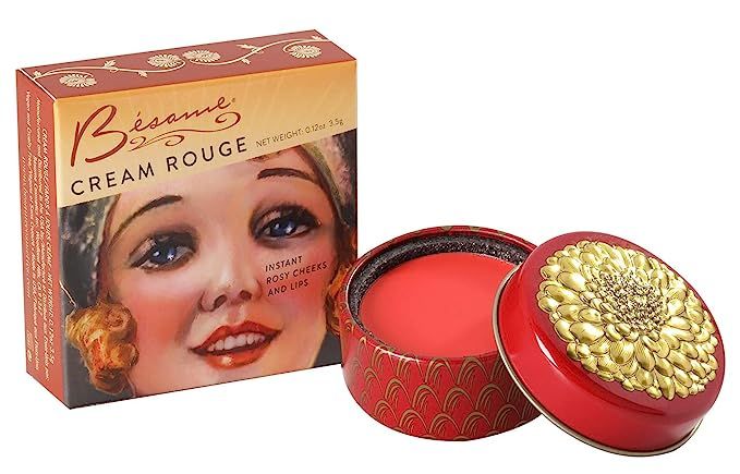 Besame Cosmetics: Cream Rouge - Vintage Blusher - Create Natural Blushing Cheeks, Blends With Any... | Amazon (US)