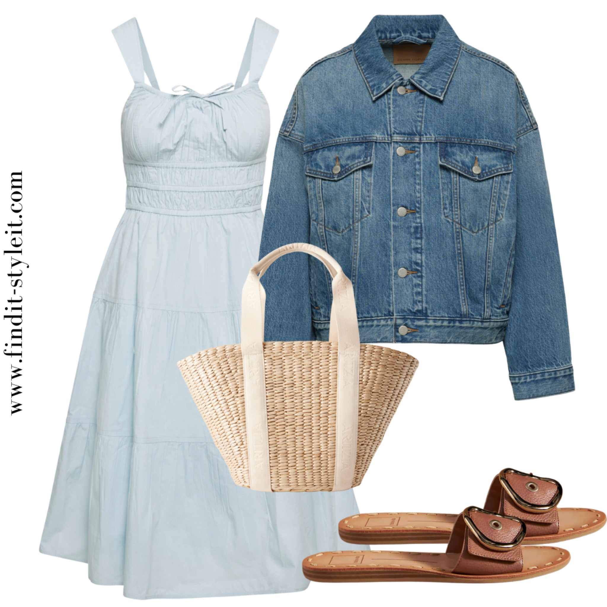 Summer dress, jean jacket, sandals, summer outfit, casual outfit, vacation outfit, 

#LTKsummer #LTKcanada #LTKstyletip