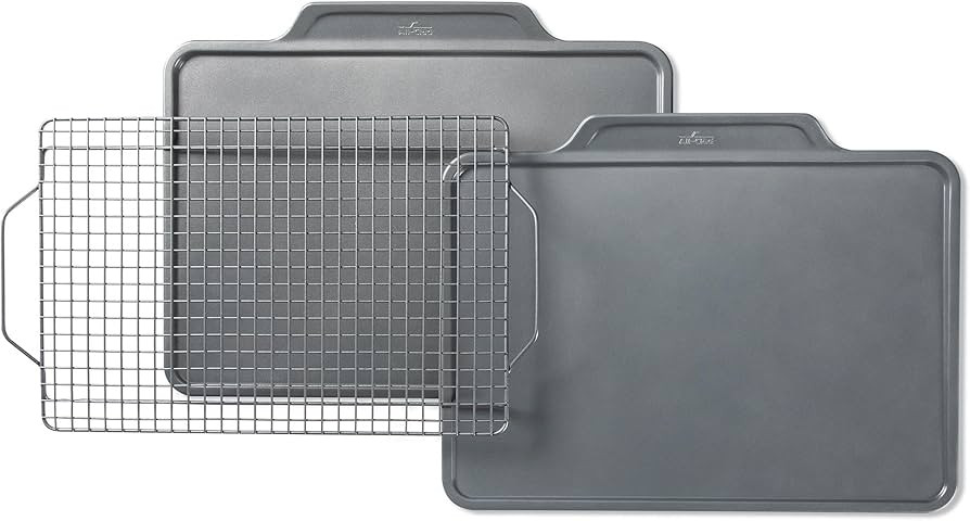 All-Clad Pro-Release Nonstick Bakeware Set 3 Piece Oven Safe 450F Half Sheet, Cookie Sheet, Muffi... | Amazon (US)