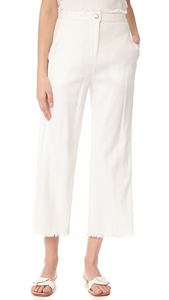 Moon River Frayed Bottom Pants | Shopbop