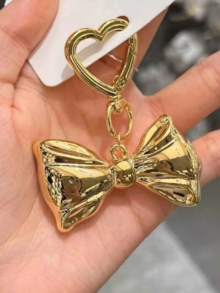 1pc Unisex Korean INS Style Big Bow Knot Heart Keychain Earphone Case Bag Charm Couples/Best Frie... | SHEIN