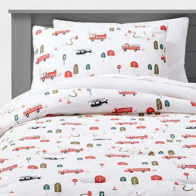 Transportation Cotton Comforter Set - Pillowfort™ | Target