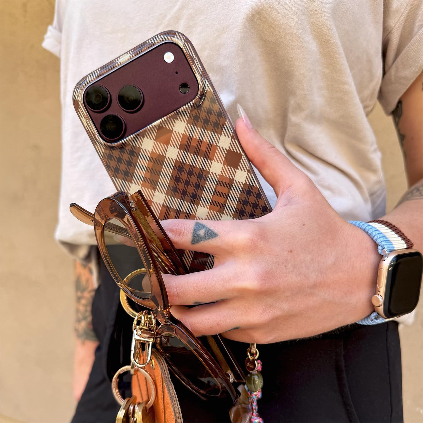 Sonix Case for iPhone 18 Pro Max, 17 Pro Max | Brown Plaid | Amazon (US)