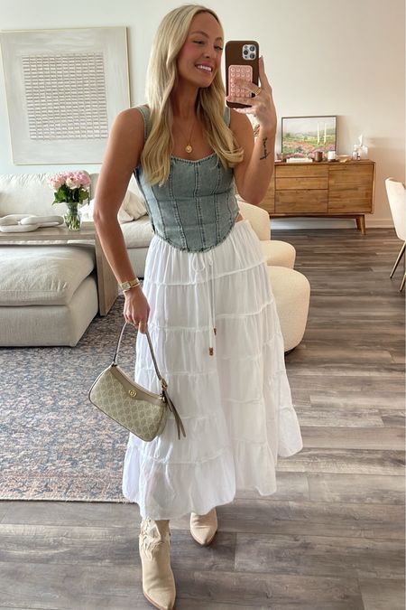 Summer outfit ideas- Heartloom code is TAYLORLOVE & petal & pup code is TAYLORLOVE20 for skirt 
Dibs code is TAYLORLOVE to save 20% off 



Nashville outfits, country concert outfits, Denim top, Girls night outfit, white skirt, maxi skirt, Pinterest inspired looks, dolce vita boots, concert outfit ideas, dime beauty 

#LTKBeauty #LTKStyleTip #LTKSeasonal