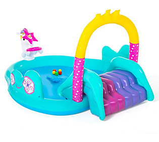 Bestway H2OGO Magical Unicorn Carriage Play Po ol Center | QVC