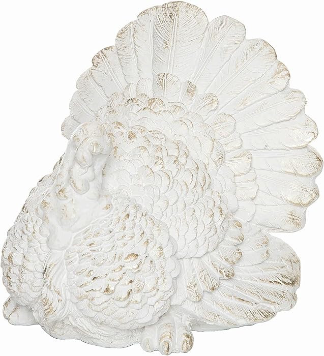 GALLERIE II Large Champagne White Turkey Figurine Fall Harvest Autumn Thanksgiving Home Living Ro... | Amazon (US)