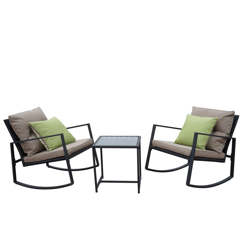Bickel Metal 2 - Person Seating Group with Cushions | Wayfair North America