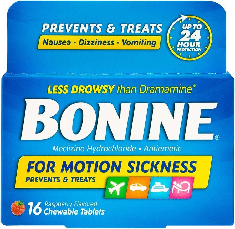Bonine Motion Sickness Tablets-Raspberry-16 ct. | Amazon (US)