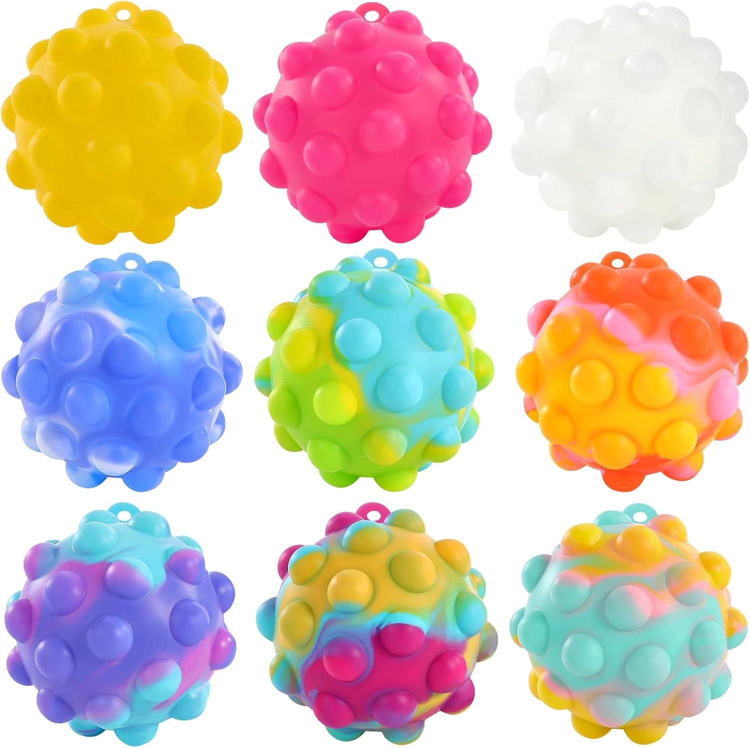 Pop Fidget Toys Ball Its Pop Toy 9 PCS, Party Favors Easter Basket Stuffers Pop Ball It Bulk 3D S... | Amazon (US)