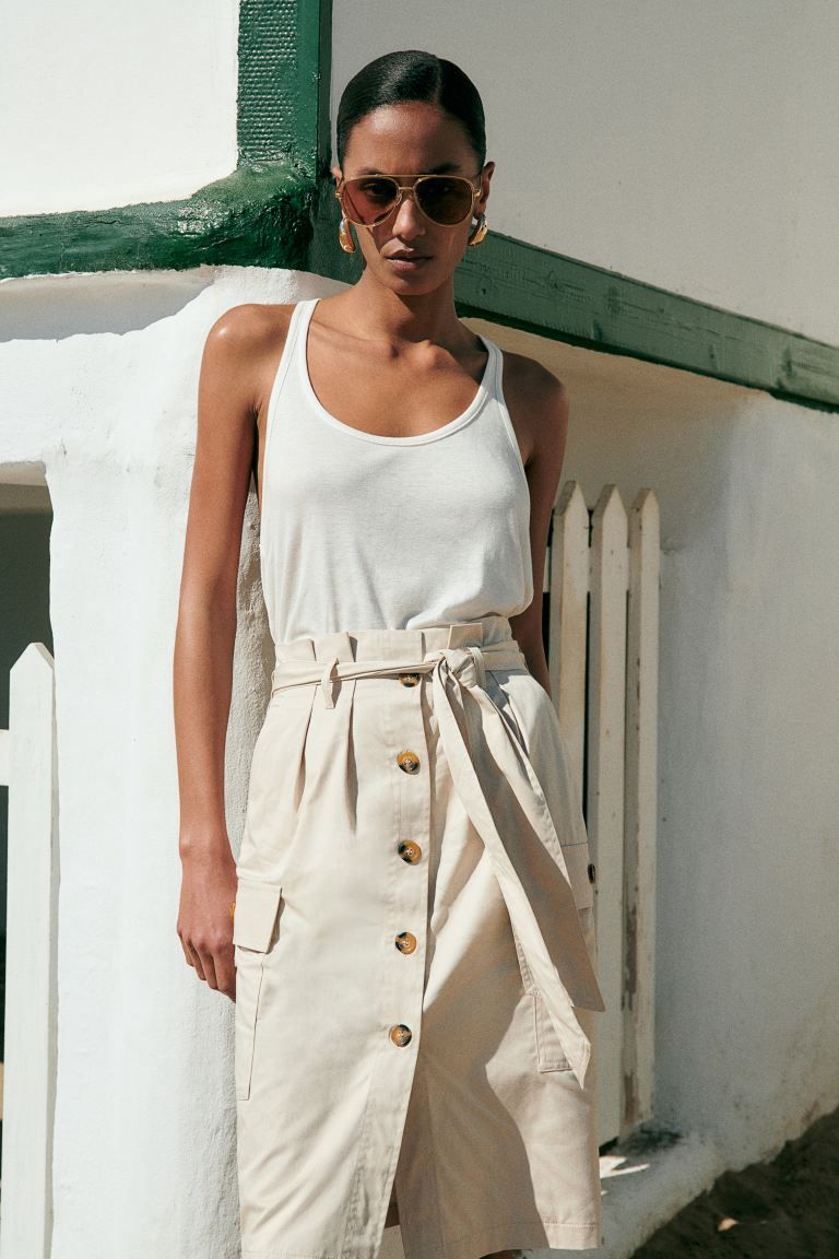 Utility Skirt - Light beige - Ladies | H&M US | H&M (US + CA)
