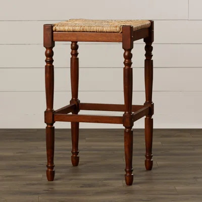 Emilia Bar & Counter Stool August Grove® Seat Height: Counter Stool (24" Seat Height), Color: Walnut | Wayfair North America
